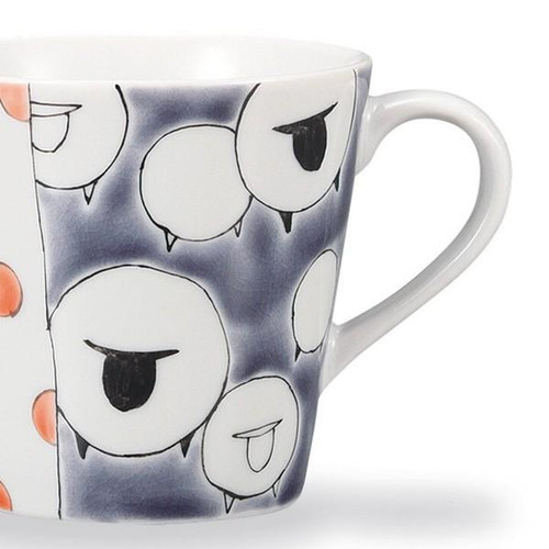 Kutani ware Japanese Mug Coffee Tea cup Kinuyo Okada Polka Dot Sheep Japan
