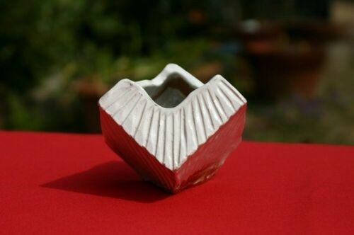 Ikebana Arita yaki pottery Large Flower vase Cube white square Kasen Japan