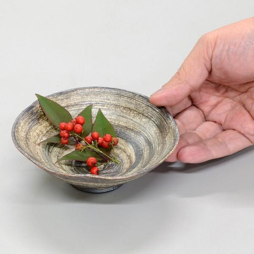 Shigaraki Ware Japanese pottery Small bowl Kobachi Uzushio Swirl Flower bowl