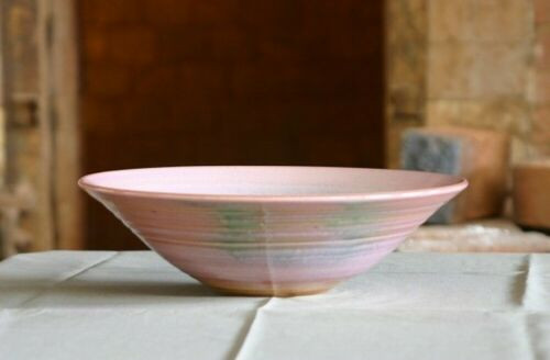 Ikebana Arita yaki pottery Large Flower vase Jinbachi red glaze Kasen klin Japan