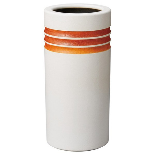 Shigaraki Ware Japan Japanese pottery Umbrella Stand Hiiro Red and White
