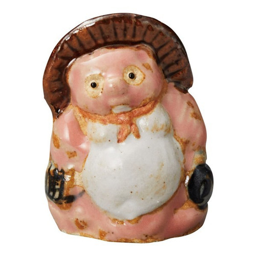 Putit Tanuki Shigaraki ware Racoondog Brown Japense pottery Made in Japan Sakura