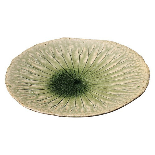 Shigaraki Ware Japanese pottery Lotus Leaf Large Plate Made in Japan