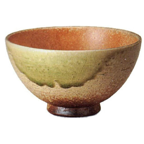 Pair Shigaraki ware Japanese Rice bowl Gohan Chawan  Old Shigaraki Scarlet Japan