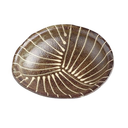 Shigaraki ware Japanese Tokusa Stripe pattern Small PlateMade in Japan