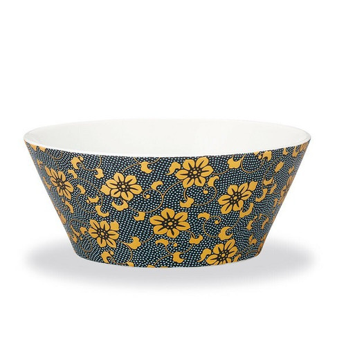 Kutani ware porcelain Japanese  Bowl Hachi Aochibu Tessen blue dot Japan