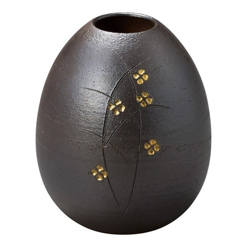 Shigaraki Ware Japanese pottery Floewer vase Sansui style Japan