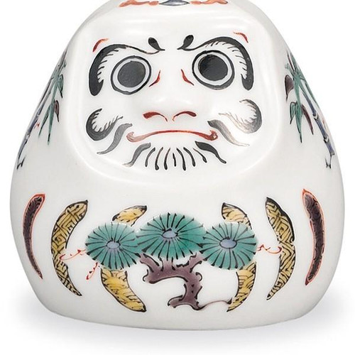 Kutani Ware Daruma Doll  Japanese porcelain Japan Sho chiku bai Terusada Miura