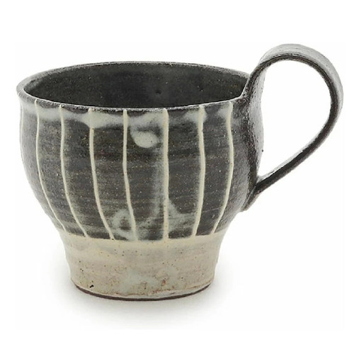 Shigaraki ware Japanese pottery Mug Tea cup Tokusa Stripe Made in Japan