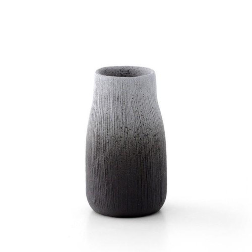 Shigaraki Ware Acorn-Shape flower Vase Snow-Dusted White Made in Japan 15cm