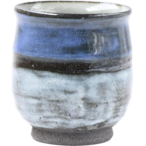 Yunomi Shigaraki ware Japanese green tea cup Blue Sky Made in Japan