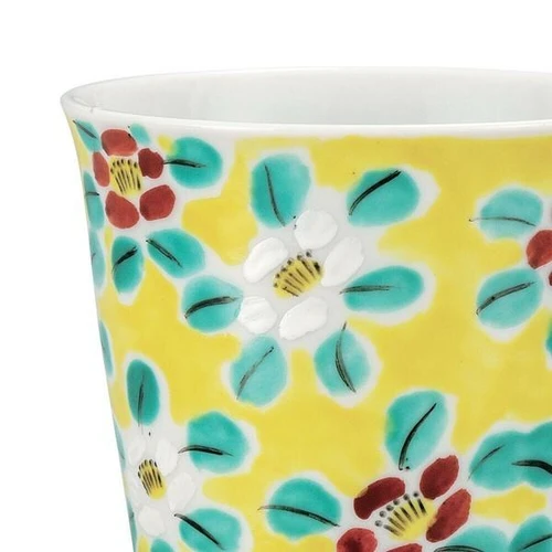 Kutani Ware Soba Choko Cup for Soba – Floral pattern Made in Japan
