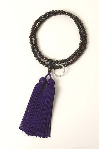 Kyoto Juzu Japanese Buddhist Mala Sodo shu Matte Black Ebony Zen shu Woman Japan