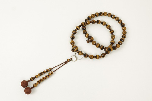 Kyoto Juzu Japanese Buddhist Mala Jodo shu Tiger eye Men Japan