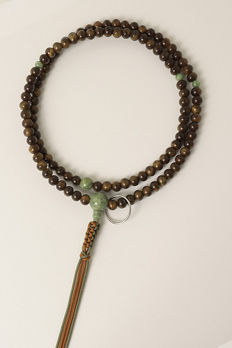 Kyoto Juzu Japanese Buddhist Mala Sodo shu Ryokudan Saussurite Zen shu Men Japan