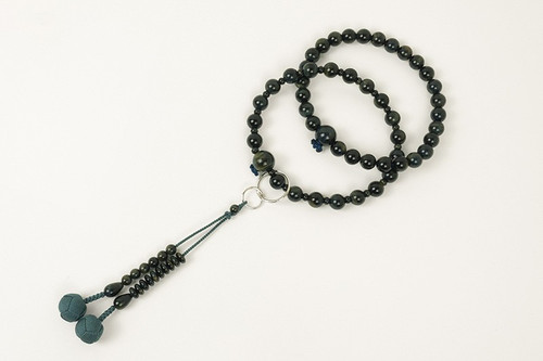 Kyoto Juzu Japanese Buddhist Mala Jodo shu Blue Hawks eye Men Japan
