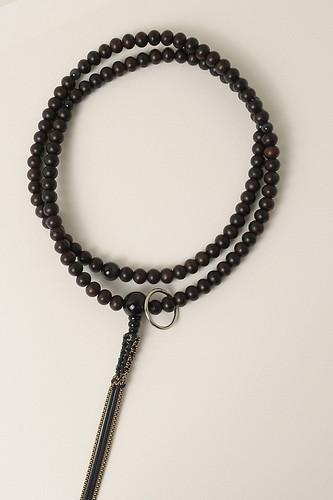 Kyoto Juzu Japanese Buddhist Mala Sodo shu Matte Black Ebony Hawks eye Men Japan