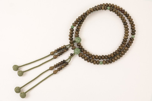 Kyoto Juzu Japanese Buddhist Mala Bracelet Shingon Ryokudan Saussurite Shaku3