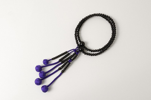 Kyoto Juzu Japanese Buddhist Mala Nichiren Black ebony 8sun Woman Japan