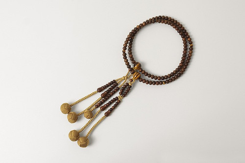 Kyoto Juzu Japanese Buddhist Mala Nichiren Matte Sendan Tiger eye Woman Japan