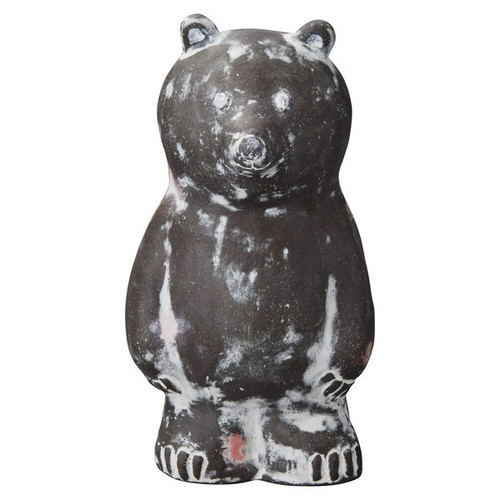 Shigaraki Ware Noir Bear Figurine Made in Japan Black Japanese pottery