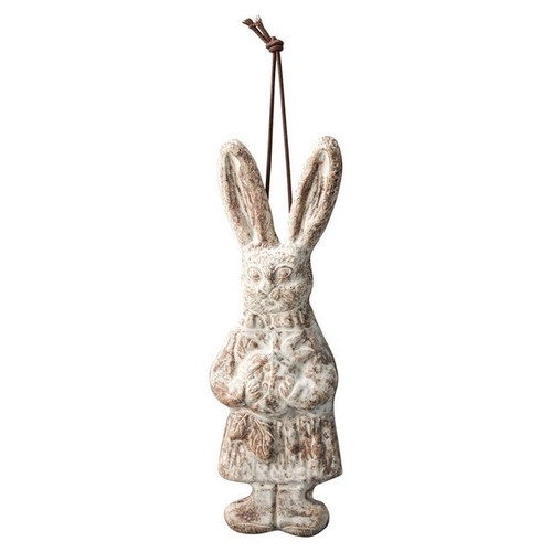 Shigaraki Ware Forest Marche Rabbit Ornament Large with String Japanese Pottery