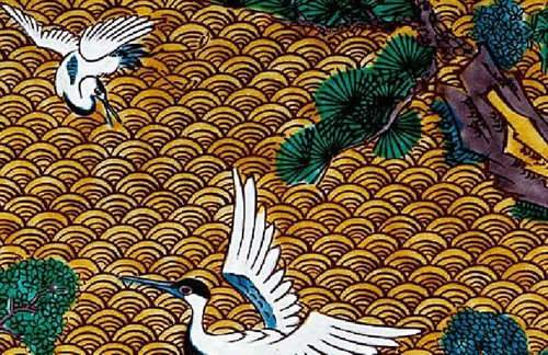 Kutani ware Decorative plate 30.5cm Mandarin Ducks Made in Japan