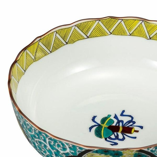 Authentic Kutani Ware Bowl Mandarin Duck & Phoenix 17.5cm Made in Japan