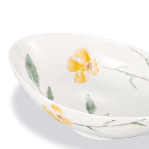 Kutani Ware 20cm Bowl Floral pattern Made in Japan Kawai Takakazu