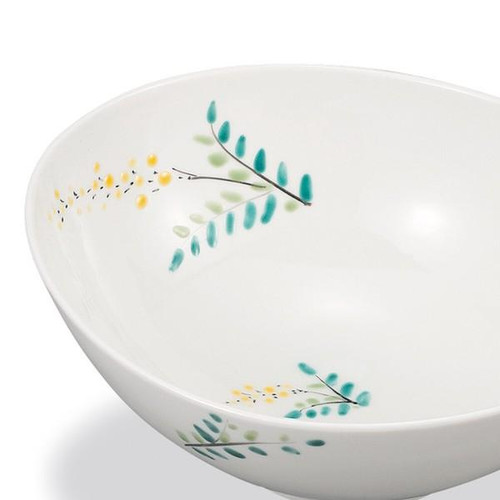 Kutani Ware 20cm Bowl Mimosa pattern Made in Japan Koyo Kiln