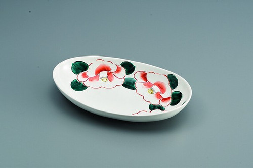 Authentic Kutani Ware Bowl Camellia Pattern 26cm Made in Japan