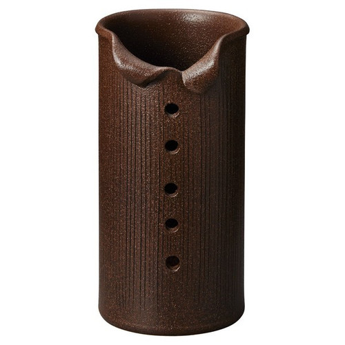 Shigaraki Ware Japan Japanese pottery Umbrella Stand Color Button like Brown