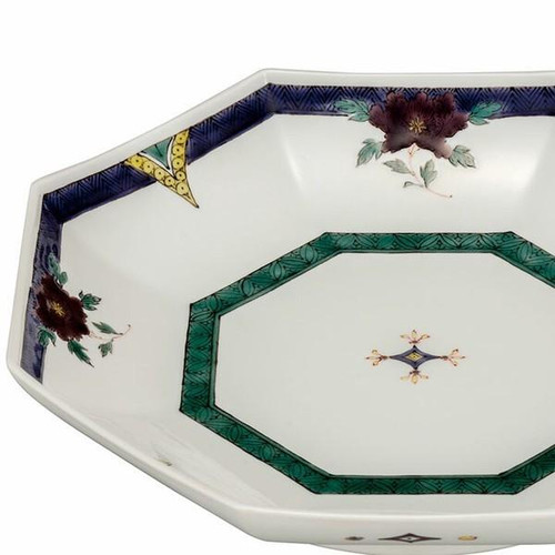 Authentic Kutani Ware Bowl Peony Pattern 25cm Made in Japan