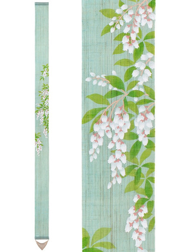 Kyoto Mini Linen Tapestry Asebi Pieris japonica Spring Handcraft japan