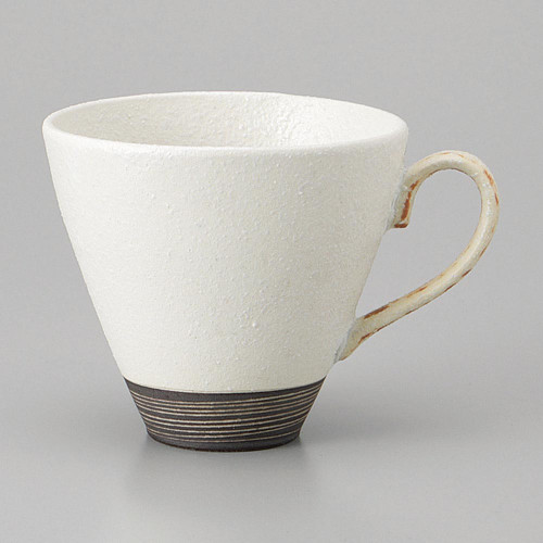 Mino ware Japanese Ceramic Mug Coffee Tea cup Kunie Ara Shiro Mug 350ml Japan