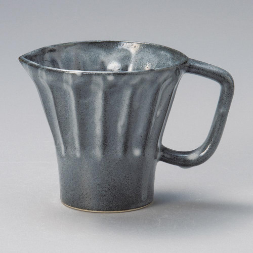 Mino ware Japanese Ceramic Mug Coffee Tea cup Black Shino Spouted Mug 340ml