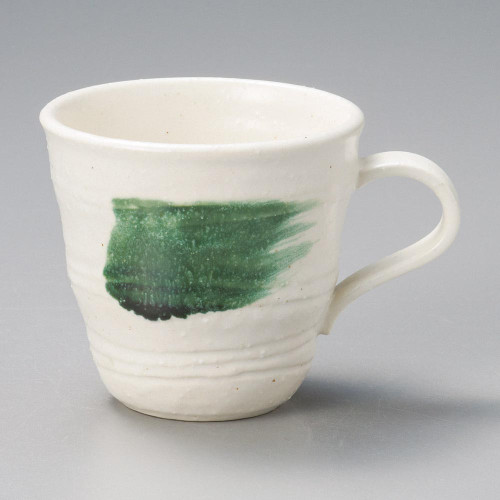 Mino ware Japanese Ceramic Mug Coffee Tea cup White Whirlpool Mug 320ml Japan