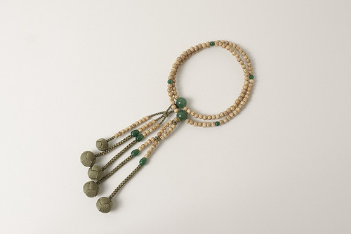 Kyoto Juzu Japanese Buddhist Mala Nichiren Seigetsu Linden aventurine Japan