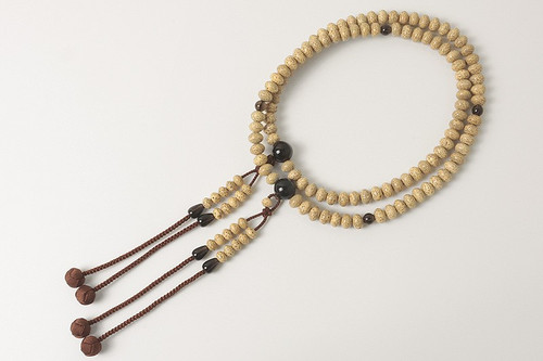 Kyoto Juzu Japanese Buddhist Mala Bracelet ShingonSeigetsu Linden Smoky Quartz