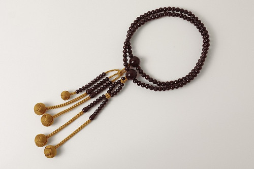 Kyoto Juzu Japanese Buddhist Mala Bracelet NichirenRosewood Shaku Men Japan