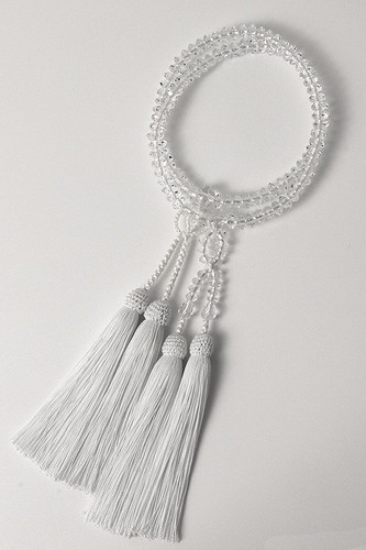 Kyoto Juzu Japanese Buddhist Mala Jodo shinshu SSP Cutting Crystal quartz Japan