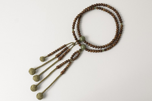 Kyoto Juzu Japanese Buddhist Mala Nichiren Ryokudan Saussurite Shaku Japan
