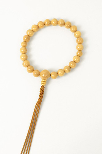 Kyoto Juzu Japanese Buddhist Mala Jodo shinshu Boxwood Men Braided Cord Japan
