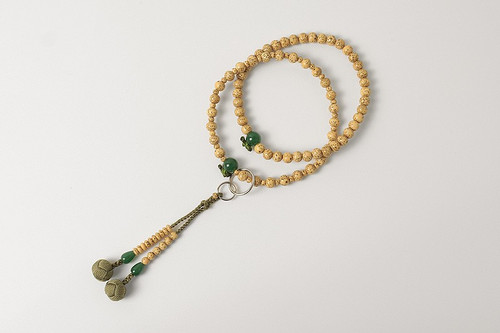 Kyoto Juzu Japanese Buddhist Mala Jodo shu Seigetsu Linden Aventurine Woman