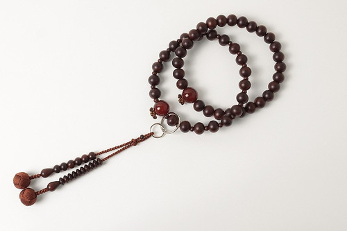 Kyoto Juzu Japanese Buddhist Mala Jodo shu Rosewood Agate Men Japan