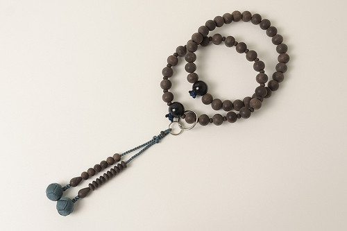 Kyoto Juzu Japanese Buddhist Mala Jodo shu Ryokudan Matte ebony Howks eye Men