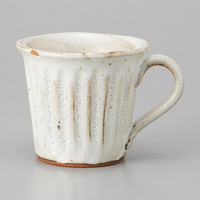 Mino ware Japanese Ceramic Mug Coffee Tea cup Kohiki Sogi White Japan 280ml
