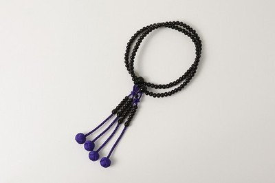 Kyoto Juzu Japanese Buddhist Mala Bracelet ShingonBlack ebony woman Japan