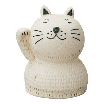 Shigaraki Ware Mochi Neko White Lucky cat Maneki neko Made in Japan