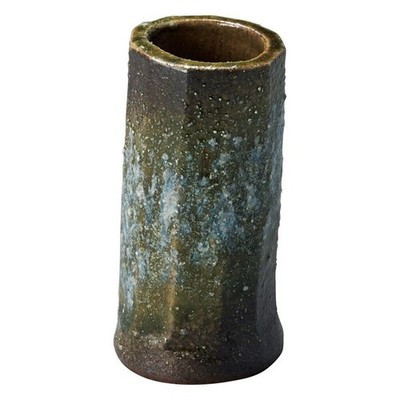 Shigaraki Ware Bidoro Kiln-Changed Faceted Straight Mini Flower Vase Small Japan